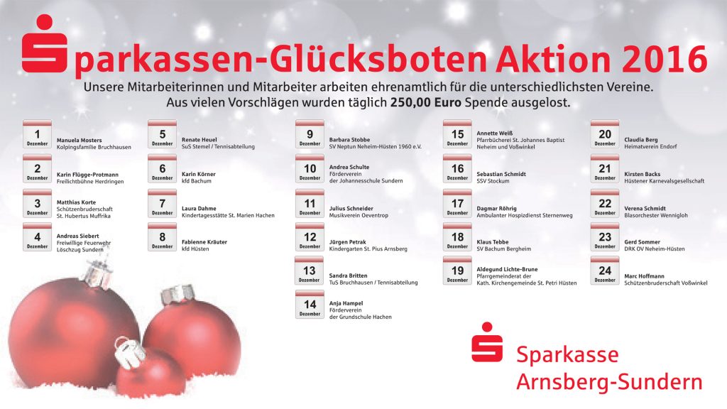 SparkassenGlücksbotenAdventskalender Der Blog der Sparkasse